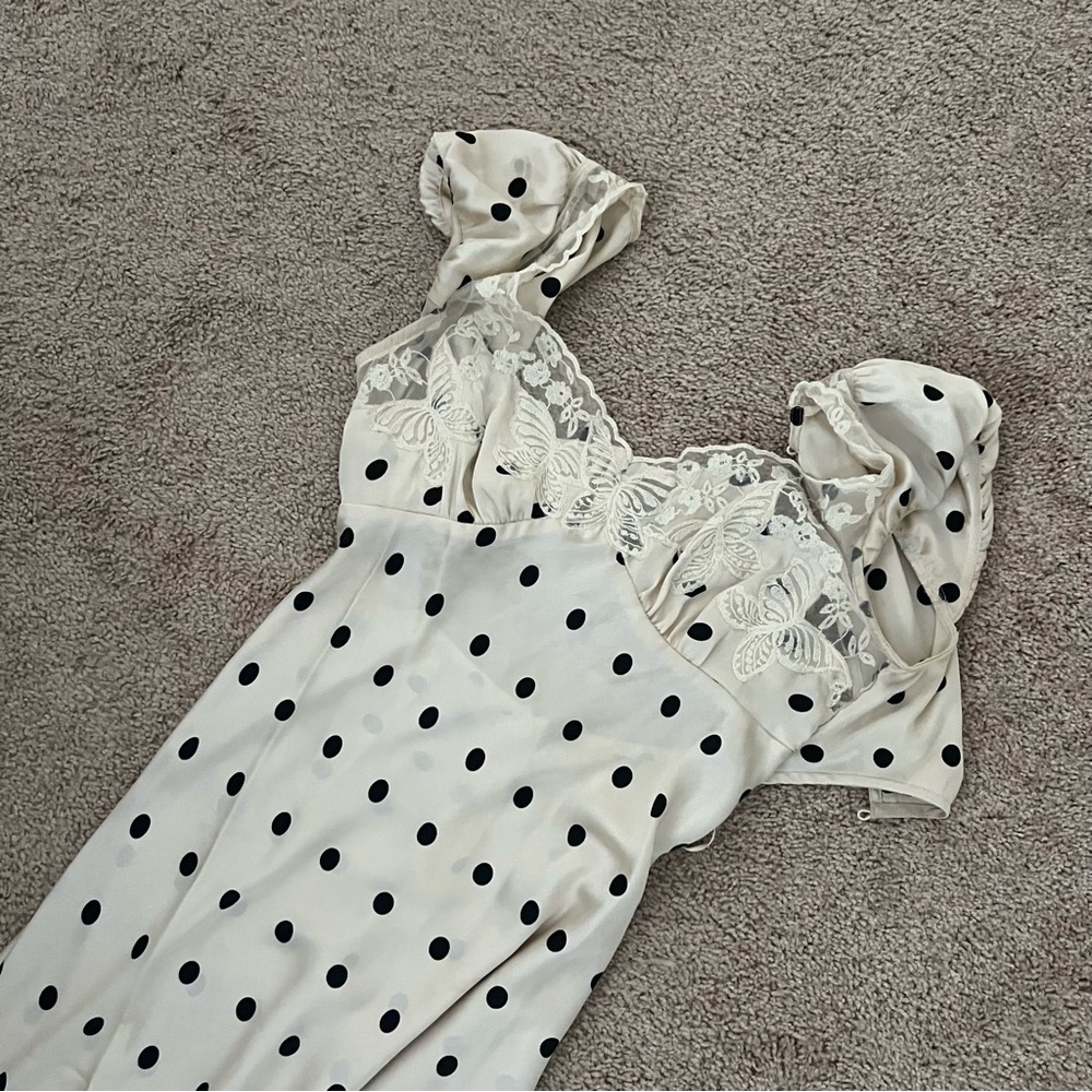 Free People Butterfly Babe Maxi Dress in Ivory Tea Combo - Picture 8 of 12